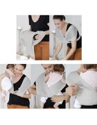 BabyJem Sistem de purtare wrap elastic pentru bebelusi Gri