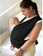 BabyJem Sistem de purtare wrap elastic pentru bebelusi Negru