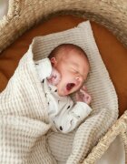 BabyLy Paturica pentru copii bumbac waffle si in bej 100x120cm