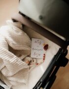 BabyLy Paturica pentru copii bumbac waffle si in bej 100x120cm
