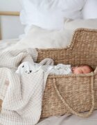 BabyLy Paturica pentru copii bumbac waffle si in crem 100x120cm