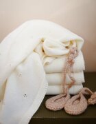 BabyLy Paturica premium antialergica din lana merino 75x100 cm ivory