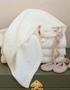 BabyLy Paturica premium antialergica din lana merino 75x100 cm ivory