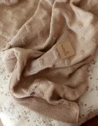 BabyLy Paturica tricotata din bambus si bumbac Silky Soft Mocha Mousse 80 x 100 cm
