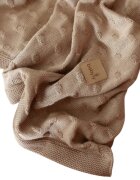 BabyLy Paturica tricotata din bambus si bumbac Silky Soft Mocha Mousse 80 x 100 cm