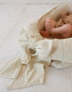 BabyLy Suport de dormit babynest din bumbac brodat Lilly cu funda 70x50 cm
