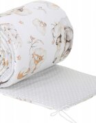 BabyMam Aparatoare laterala pentru patut copii reversibila dimensiune 180 x 30 cm model Sleepy Bears Grey