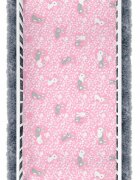 BabyMam Cearceaf cu banda elastica 140x70 cm Pink Rabbit