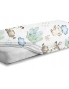 BabyMam Cearceaf cu banda elastica 160x80 cm Blue Forest Animals