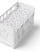 BabyMam Cearceaf cu banda elastica 160x80 cm Grey Fluff