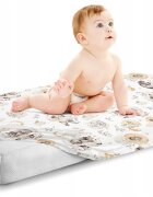 BabyMam Cearceaf cu banda elastica pentru pat copii 100 bumbac dimensiune 90 x 40 cm Sleepy Bears