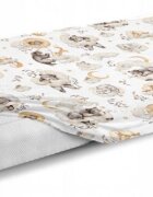 BabyMam Cearceaf cu banda elastica pentru pat copii 100 bumbac dimensiune 90 x 40 cm Sleepy Bears