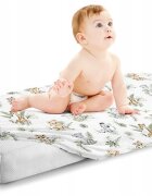 BabyMam Cearceaf cu banda elastica pentru pat copii dimensiune 120 x 60 cm 100 bumbac Africa