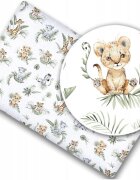 BabyMam Cearceaf cu banda elastica pentru pat copii dimensiune 120 x 60 cm 100 bumbac Africa