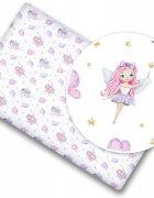 BabyMam Cearceaf cu banda elastica pentru pat copii dimensiune 120 x 60 cm 100 bumbac Fairies