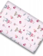 BabyMam Cearceaf cu banda elastica pentru pat copii dimensiune 120 x 60 cm 100 bumbac Pink Balloons