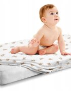 BabyMam Cearceaf cu banda elastica pentru pat copii dimensiune 120 x 60 cm 100 bumbac Teddy