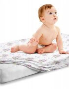 BabyMam Cearceaf cu banda elastica pentru pat copii dimensiune 120 x 60 cm 100 bumbac Unicorn