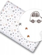 BabyMam Cearceaf cu banda elastica pentru pat copii dimensiune 140 x 70 cm 100 bumbac Cars