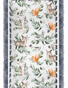 BabyMam Cearceaf cu banda elastica pentru pat copii dimensiune 140 x 70cm 100 bumbac Forest Animals