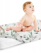 BabyMam Cearceaf cu banda elastica pentru pat copii dimensiune 140 x 70cm 100 bumbac Forest Animals