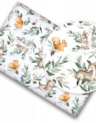 BabyMam Cearceaf cu banda elastica pentru pat copii dimensiune 140 x 70cm 100 bumbac Forest Animals