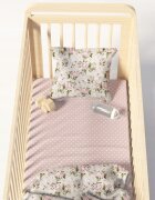 BabyMam Cearceaf cu banda elastica pentru pat copii dimensiune 140 x 70cm 100 bumbac pinkdots