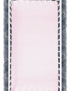 BabyMam Cearceaf cu banda elastica pentru pat copii dimensiune 140x70 cm 100 bumbac light dots