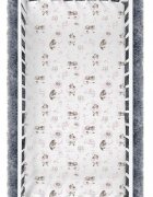BabyMam Cearceaf cu banda elastica pentru pat copii dimensiune 160 x 80 cm 100 bumbac Pink Bears