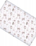 BabyMam Cearceaf cu banda elastica pentru pat copii dimensiune 160 x 80 cm 100 bumbac Pink Bears