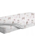 BabyMam Cearceaf cu banda elastica pentru pat copii dimensiune 160 x 80 cm 100 bumbac Pink Bears