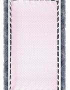 BabyMam Cearceaf cu banda elastica pentru pat copii dimensiune 160 x 80 cm 100 bumbac Pink Dots