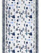 BabyMam Cearceaf cu banda elastica pentru pat copii dimensiune 160x80 cm 100 bumbac blue cars