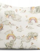 BabyMam Fata de perna antialergica pentru copii Grey Elephant realizata din 100 bumbac respirabil inchidere cu fermoar dimensiune 40 x 60 cm