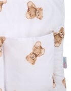 BabyMam Organizator pentru patut copii cu 6 buzunare spatioase fixare rapida cu velcro dimensiune 60 x 60cm Teddybears