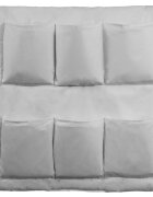 BabyMam Organizator pentru patut copii cu 6 buzunare spatioase fixare rapida cu velcro dimensiune 60 x 60cm White