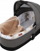 BabyMam Paturica din plus pentru copii dimensiune 75 x 100 cm model brodat Cappuccino Teddy Bear