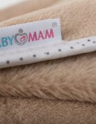 BabyMam Paturica din plus pentru copii dimensiune 75 x 100 cm model brodat Cappuccino Teddy Bear
