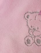 BabyMam Paturica din plus pentru copii dimensiune 75 x 100 cm model brodat Pink Teddy Bear