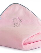BabyMam Paturica din plus pentru copii dimensiune 75 x 100 cm model brodat Pink Teddy Bear
