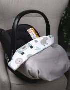 BabyMam Paturica pentru copii Safari realizata cu doua fete din bumbac si din plus pufos dimensiune 75 x 50 cm