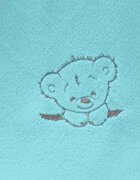 BabyMam Paturica pufoasa pentru copii Retro Bear Mint 75x100 cm