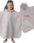 BabyMam Poncho de baie cu gluga 126x60cm Gri