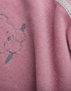 BabyMam Poncho de baie pentru copii retro Pink 126 x 60 cm realizat din bumbac moale cu agatatoare cuier