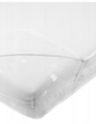 BabyMam Protectie impermeabila pentru saltea cu benzi elastice de fixare la colturi lavabila antialergica si anti-acarieni dimensiune 120 x 60 cm white
