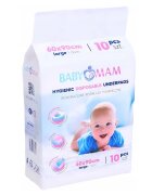 BabyMam Set 10 aleze impermeabile pentru copii utilizare multipla de unica folosinta masura large dimensiune 60 x 90 cm