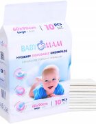 BabyMam Set 10 aleze impermeabile pentru copii utilizare multipla de unica folosinta masura large dimensiune 60 x 90 cm
