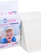 BabyMam Set 15 aleze impermeabile pentru copii utilizare multipla de unica folosinta masura mediu dimensiune 40 x 60 cm