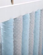 BabyMam Set 20 de protectii individuale pentru patut copii o parte 100 bumbac si cealalta parte din minky moale fixare cu benzi velcro blue
