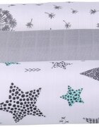 BabyMam Set 3 scutece de muselina pentru copii Grey Stars dimensiune 60 x 75 cm